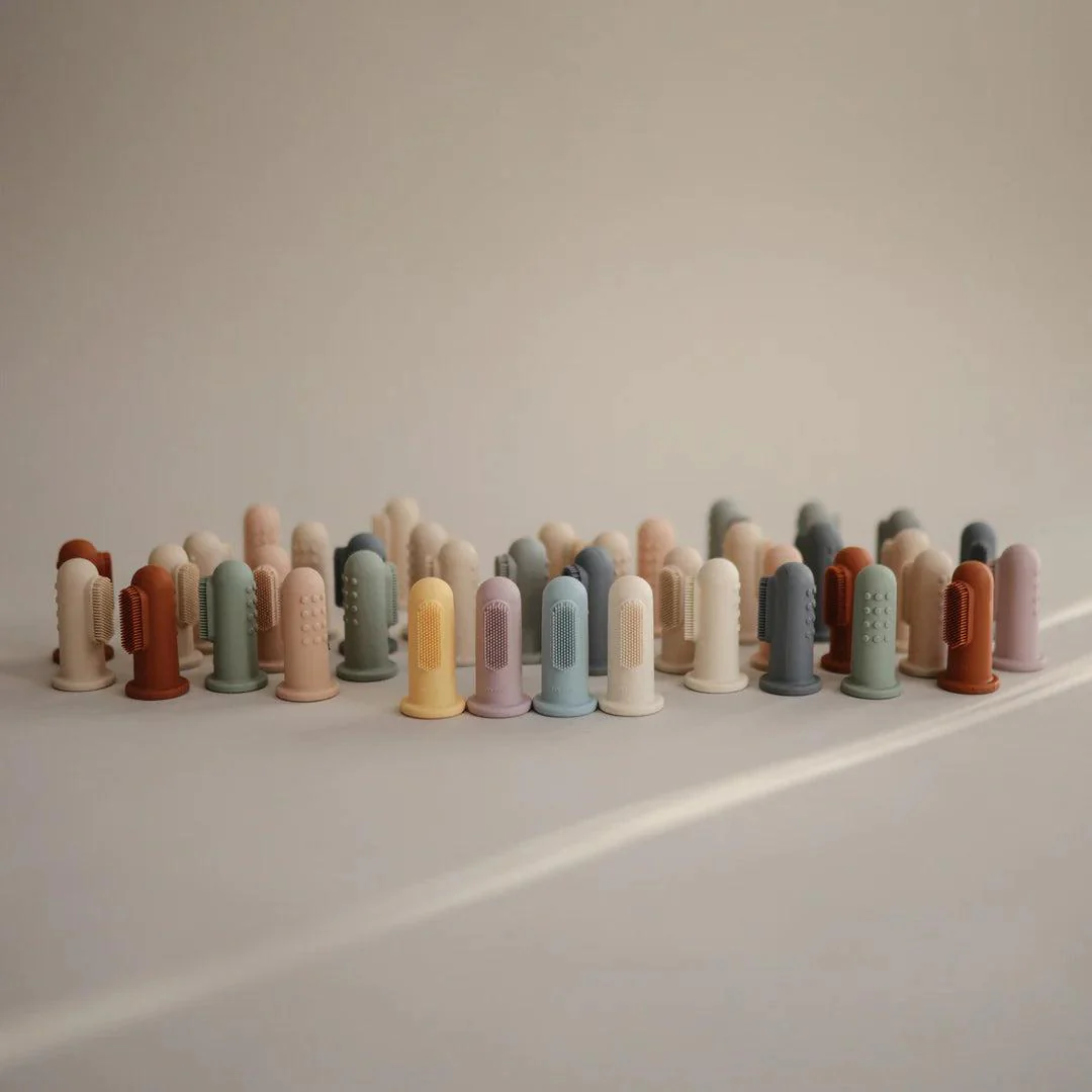 Mushie Finger Toothbrush - Blush/Shifting Sand - Image 6