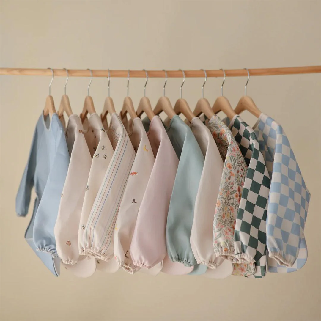 Mushie Long Sleeve Bib - Cream Bees - Image 6