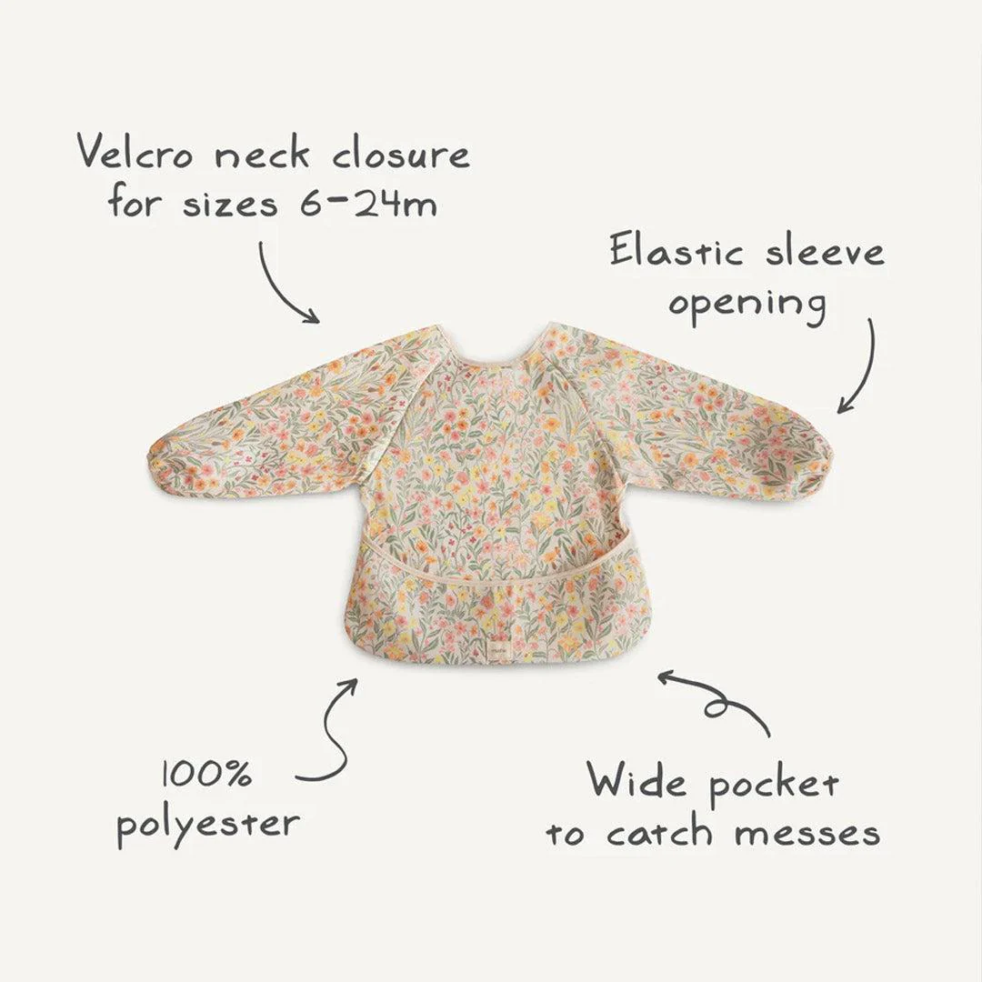Mushie Long Sleeve Bib - Pastel Blooms - Image 6