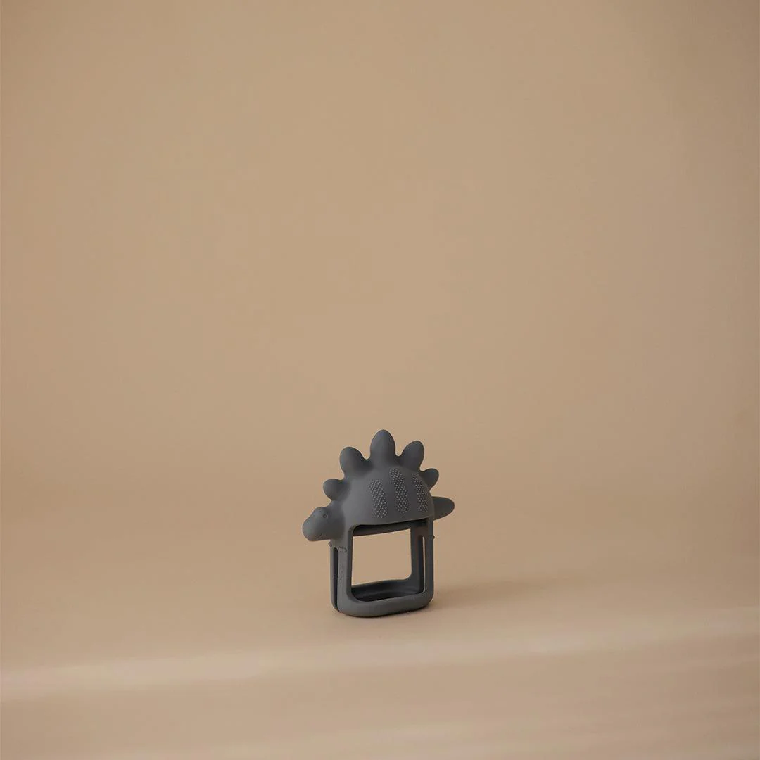 Mushie No-Drop Dino Sensory Teether - Tradewinds - Image 3