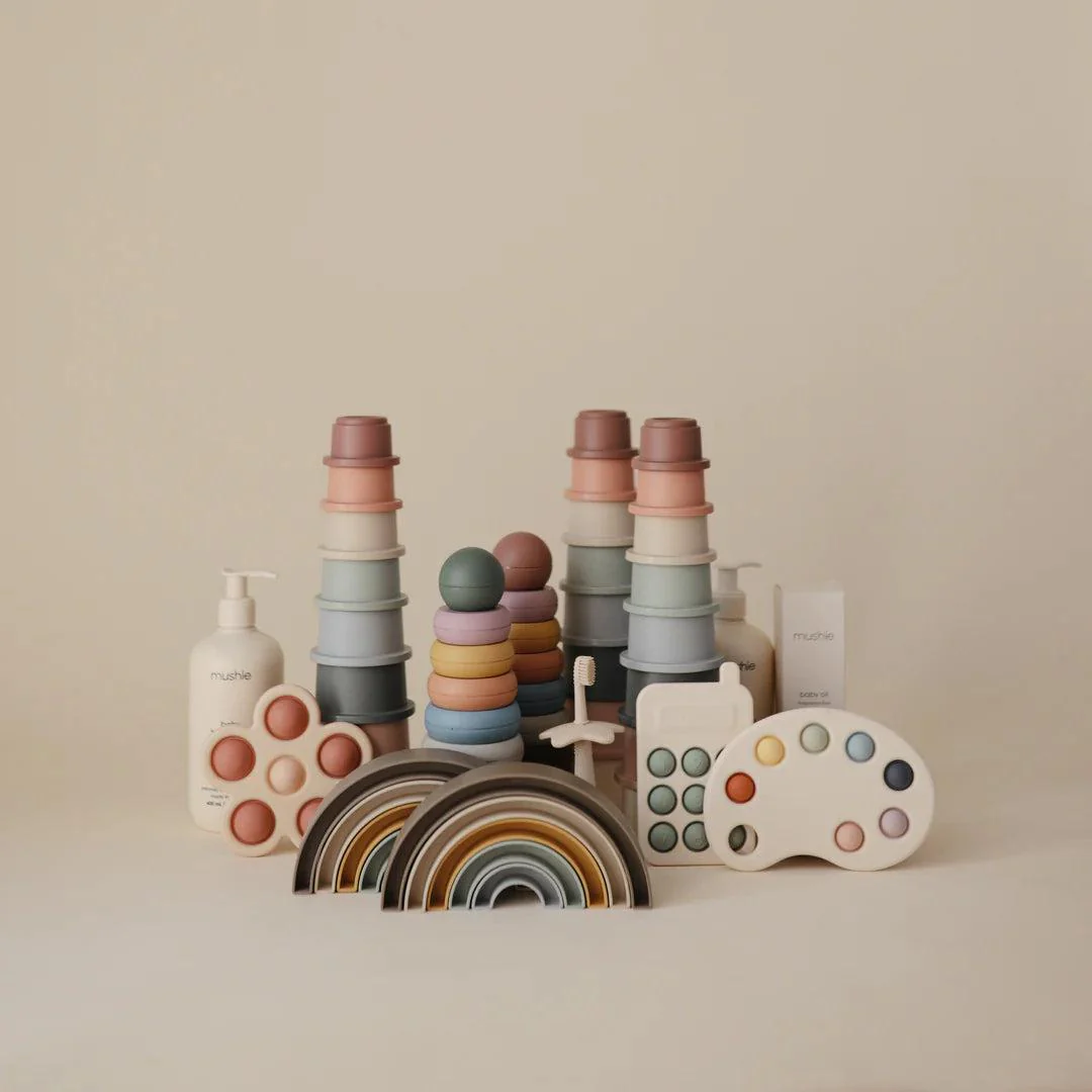 Mushie Paint Palette Press Toy - Multi - Image 3