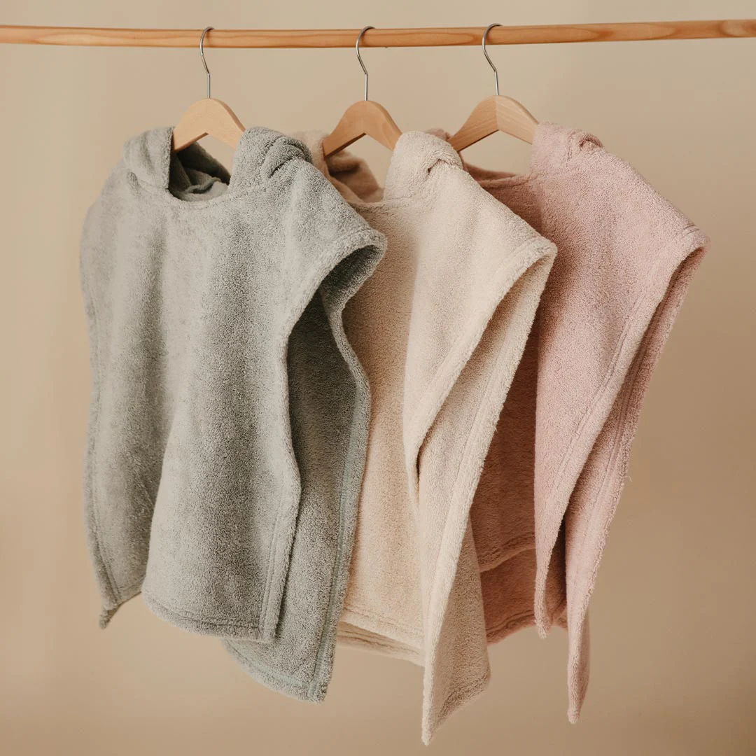 Mushie Poncho Towel - Bear Fog - Image 3