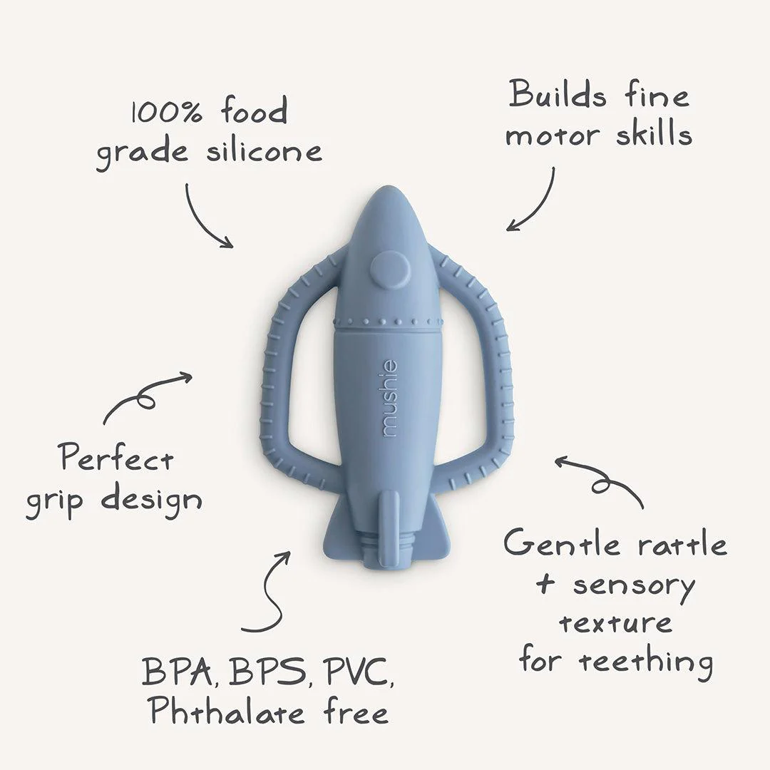Mushie Rocket Rattle Teether - Image 4