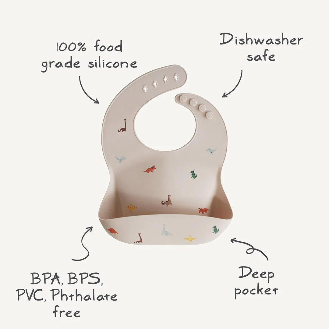 Mushie Silicone Bib - Bees - Image 4