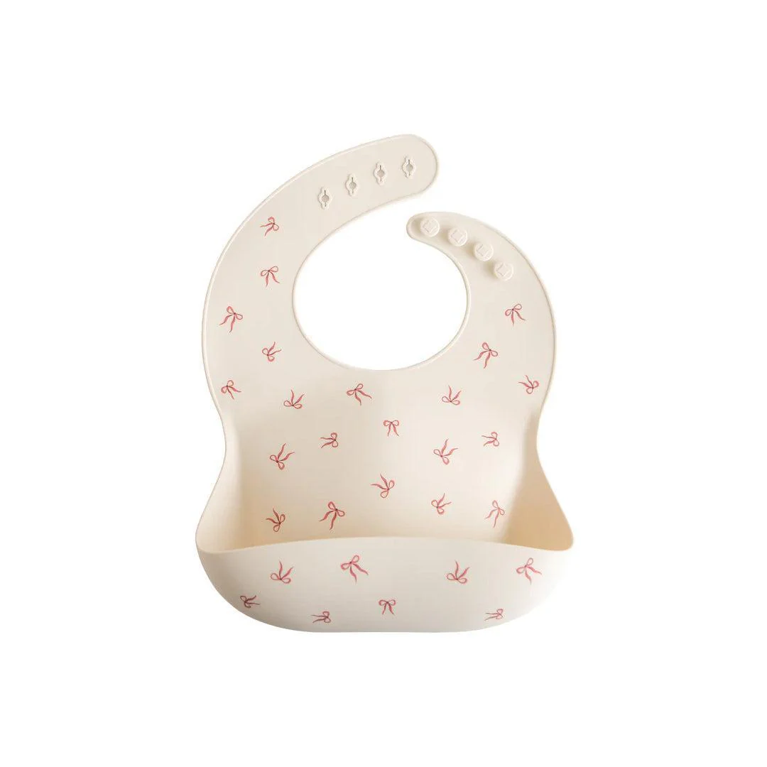 Mushie Silicone Bib - Bows
