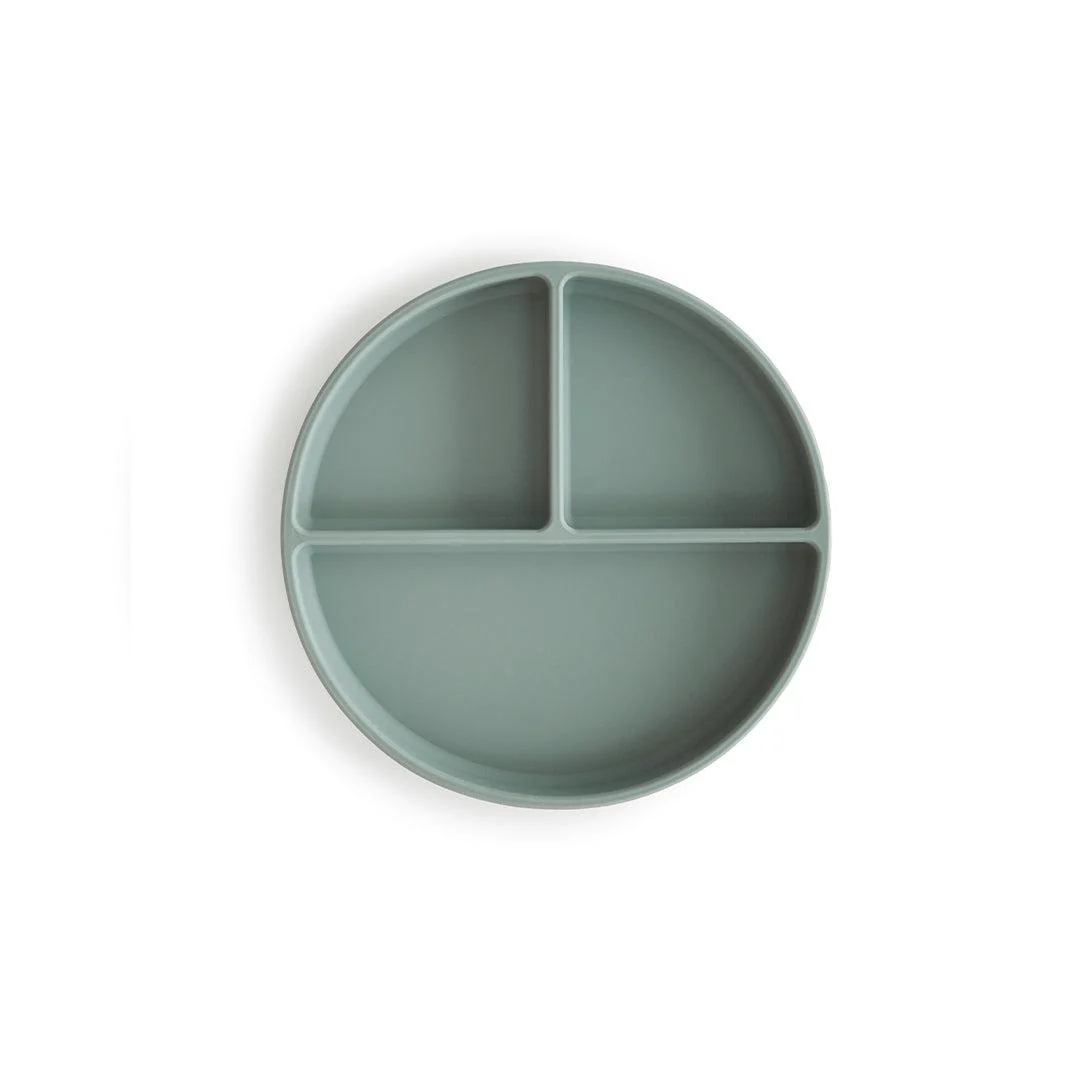 Mushie Silicone Suction Plate - Cambridge Blue