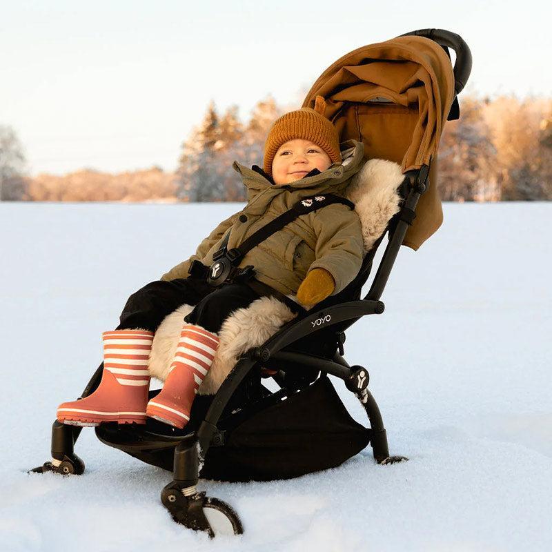 Naturally Sheepskins Deluxe Sheepskin Pram Liner - Taupe - Image 8