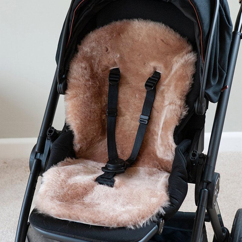 Naturally Sheepskins Snuggly Sheepskin Pram Liner - Rose Gold - Image 3