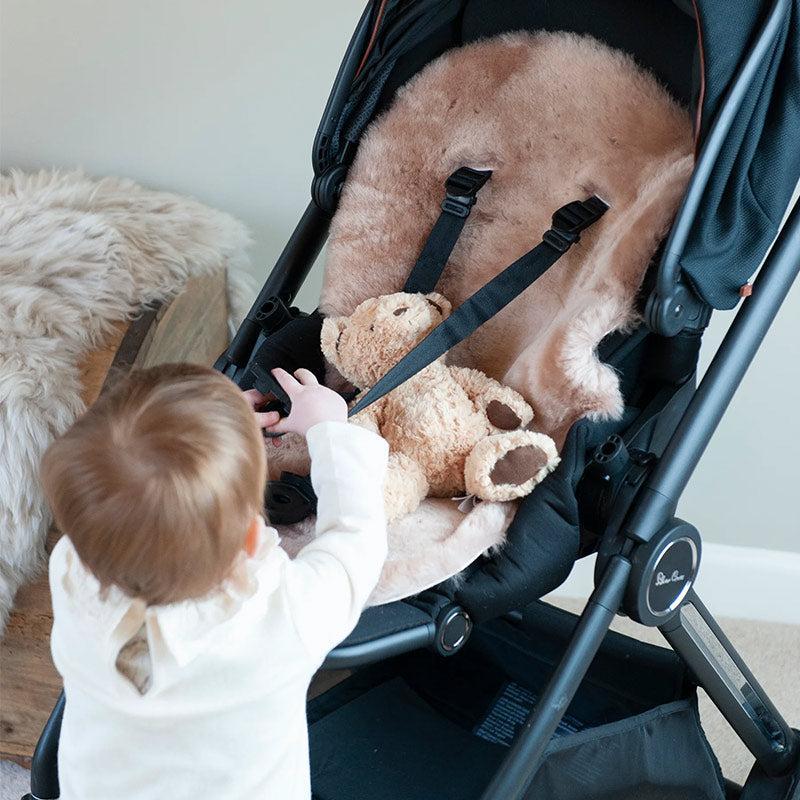 Naturally Sheepskins Snuggly Sheepskin Pram Liner - Rose Gold - Image 4