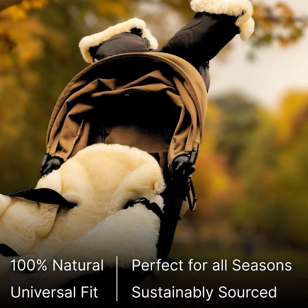 Naturally Sheepskins Stroller Hand Mittens - Black - Image 3