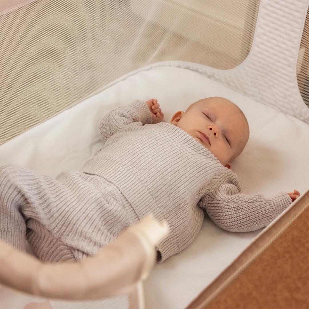 Obaby Cloud Bedside Crib - Oatmeal - Image 3