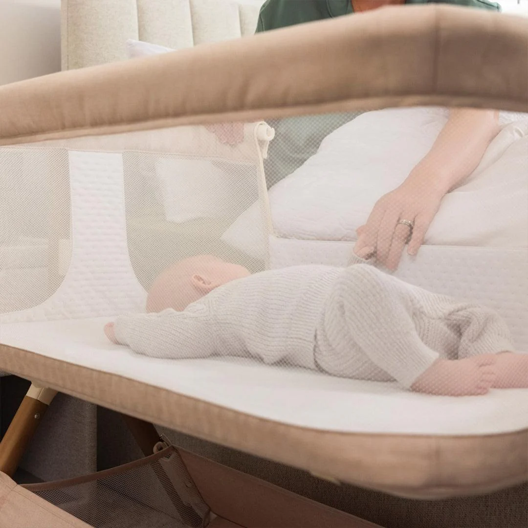Obaby Cloud Bedside Crib - Oatmeal - Image 4