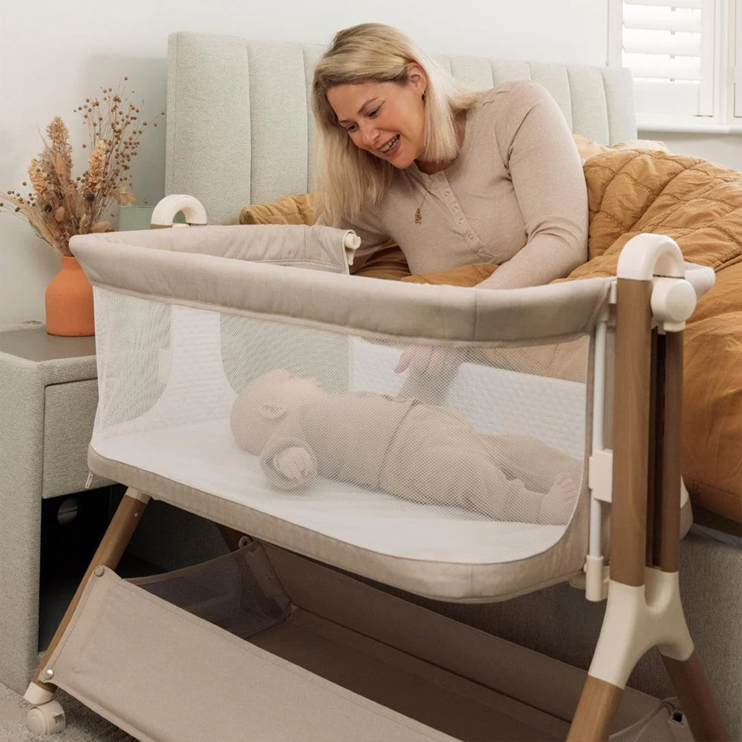 Obaby Cloud Bedside Crib - Oatmeal - Image 5