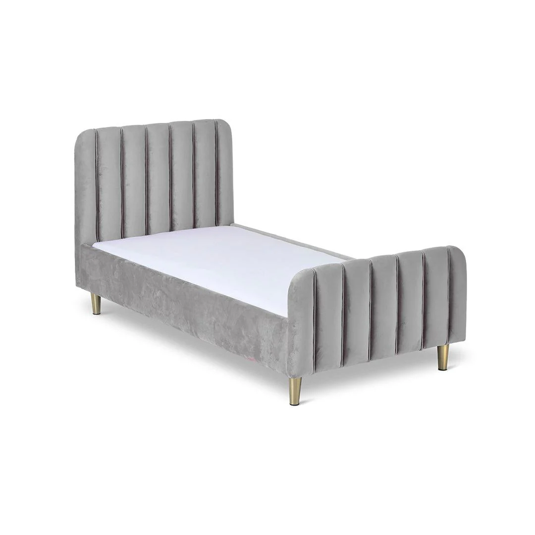 Obaby Gatsby Velvet Toddler Bed - Grey