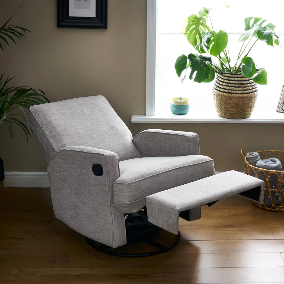 Obaby Madison Swivel Glider Recliner Chair - Pebble - Image 3