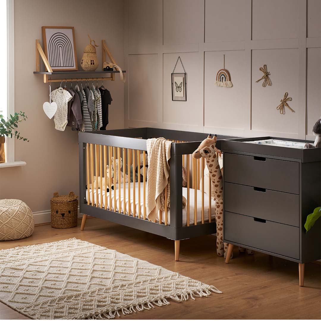 Obaby Maya 2 Piece Room Set - Slate + Natural - Image 2
