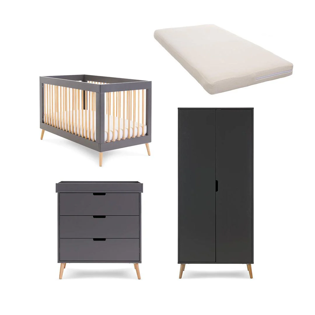 Obaby Maya 3 Piece Room Set - Slate + Natural - Image 5