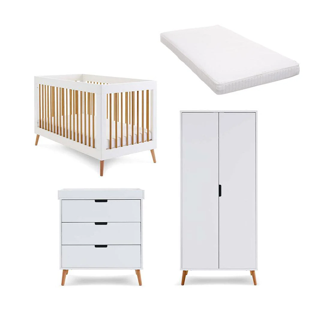 Obaby Maya 3 Piece Room Set - White + Natural - Image 5