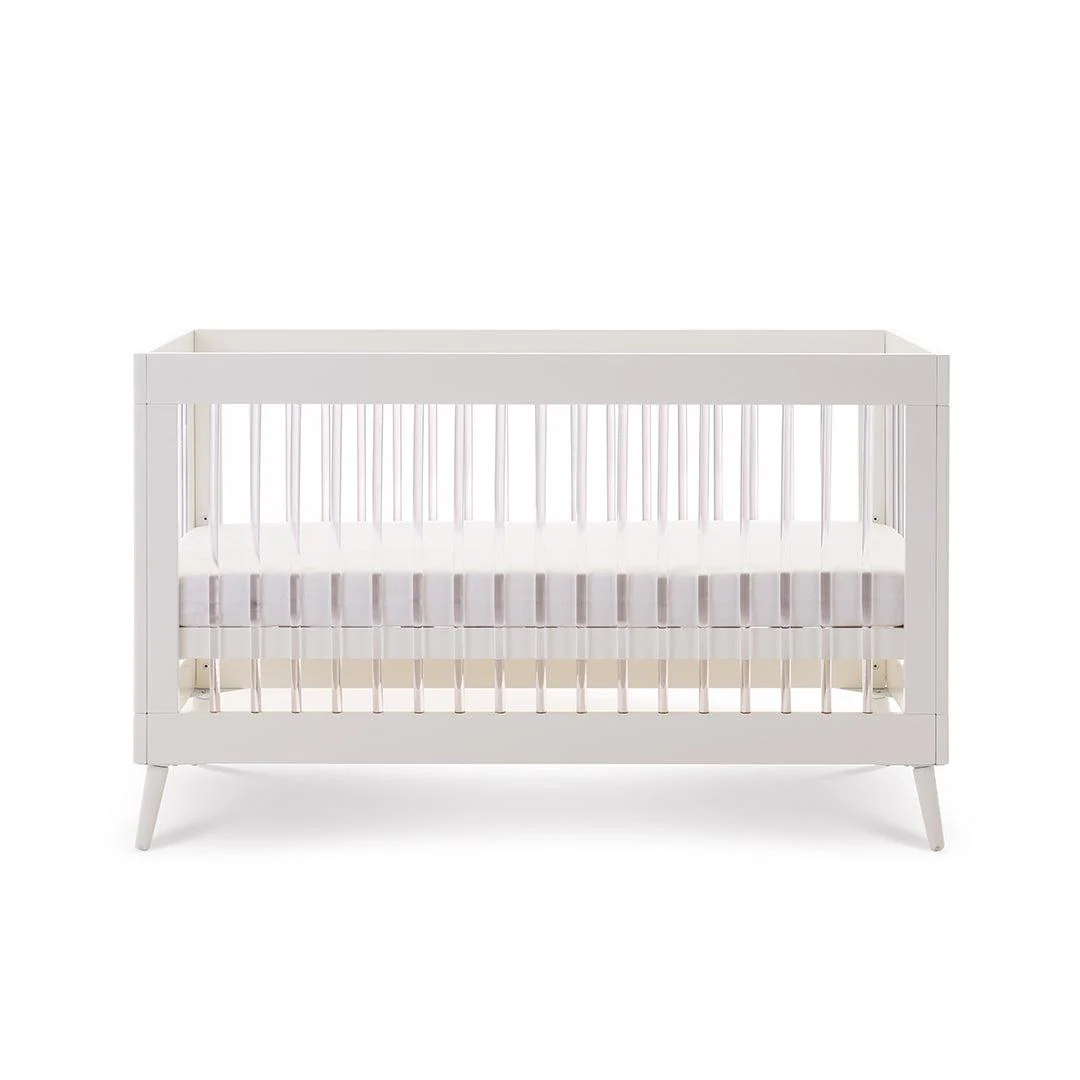 Obaby Maya Cot Bed - Scandi White + Acrylic - Image 6