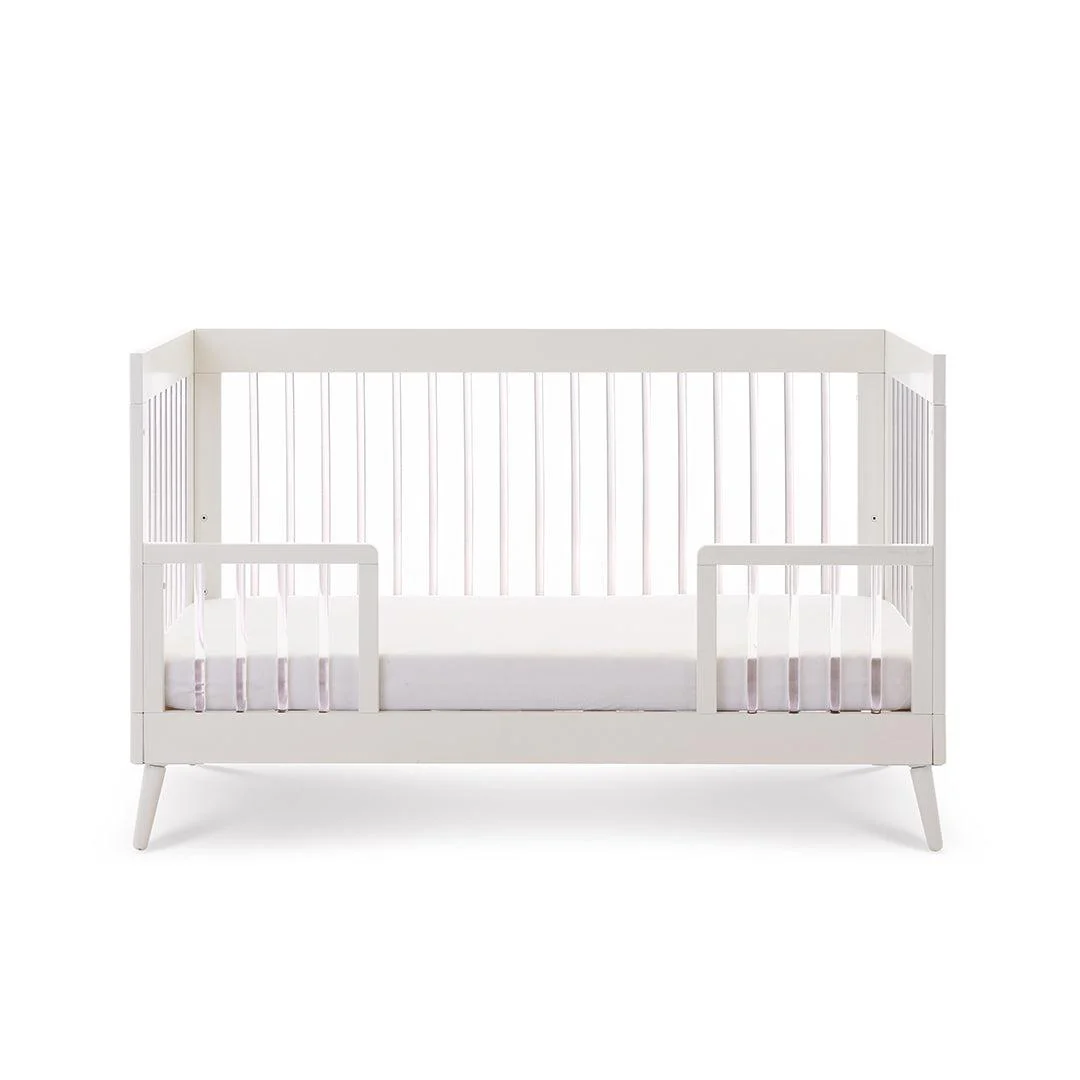 Obaby Maya Cot Bed - Scandi White + Acrylic - Image 7