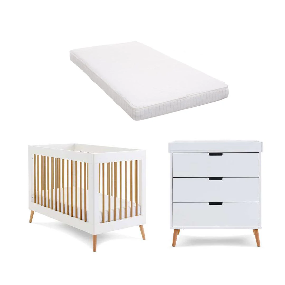 Obaby Maya Mini 2 Piece Room Set - White + Natural - Image 4
