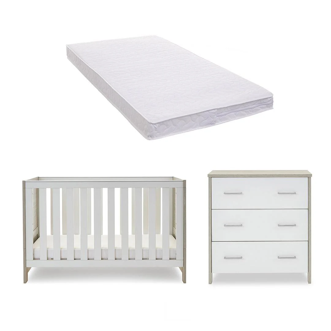 Obaby Nika 2 Piece Room Set - Grey Wash + White - Image 9