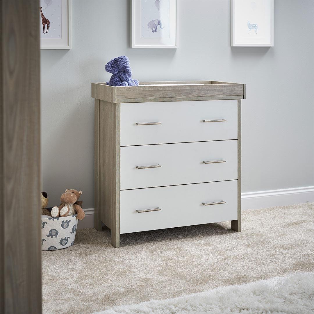 Obaby Nika Changing Unit - Grey Wash + White - Image 3