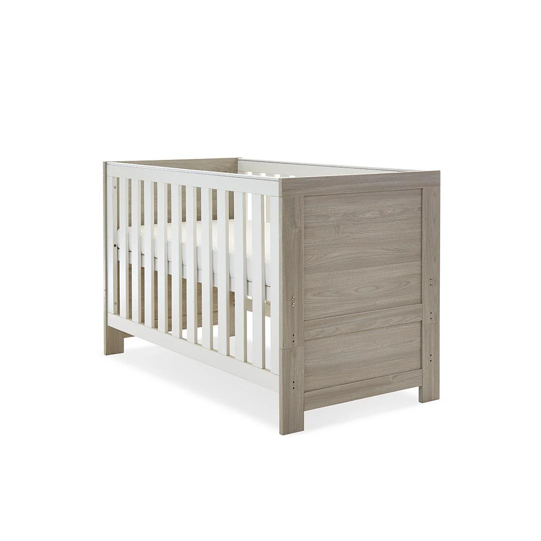 Obaby Nika Cot Bed - Grey Wash + White - Image 4