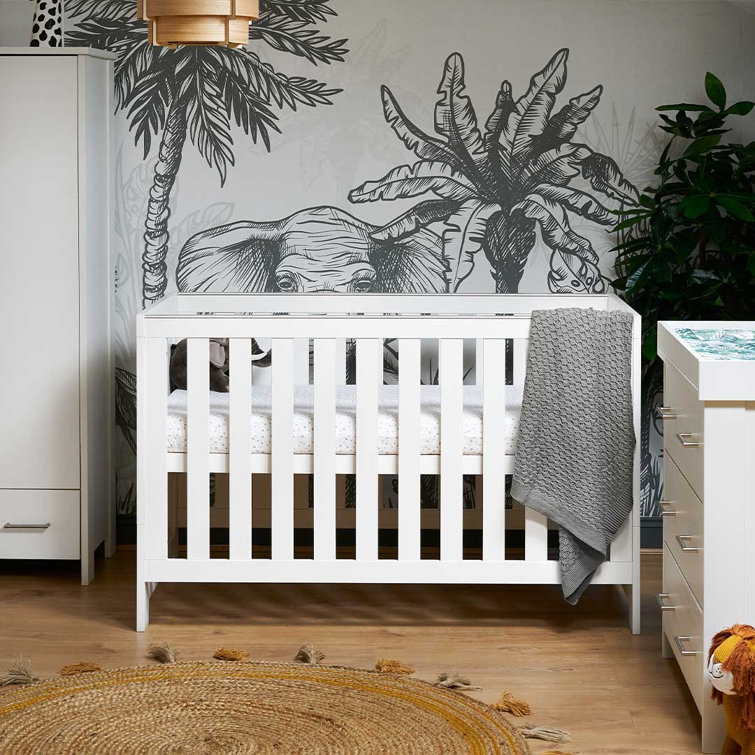 Obaby Nika Cot Bed - White Wash - Image 2