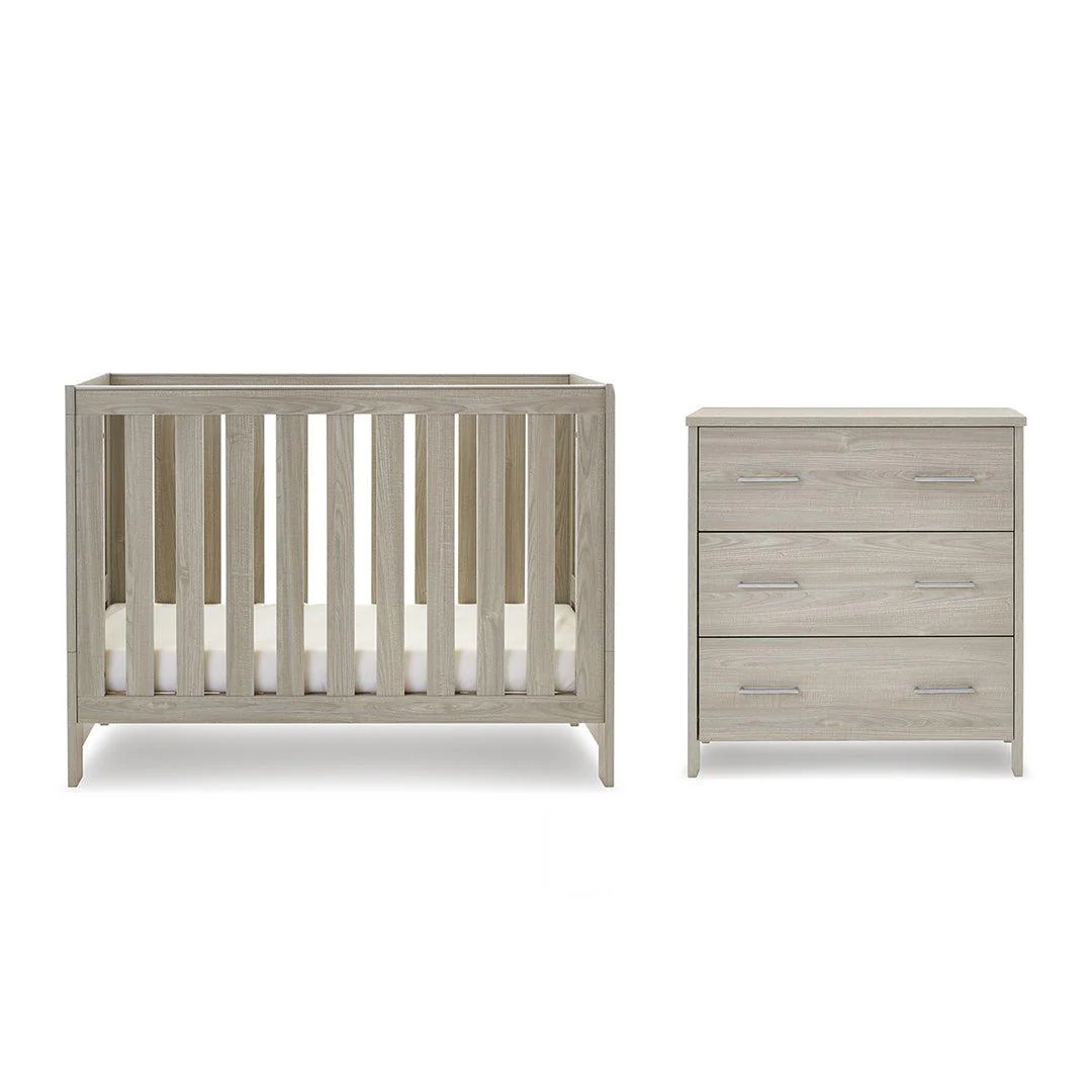 Obaby Nika Mini 2 Piece Room Set - Grey Wash