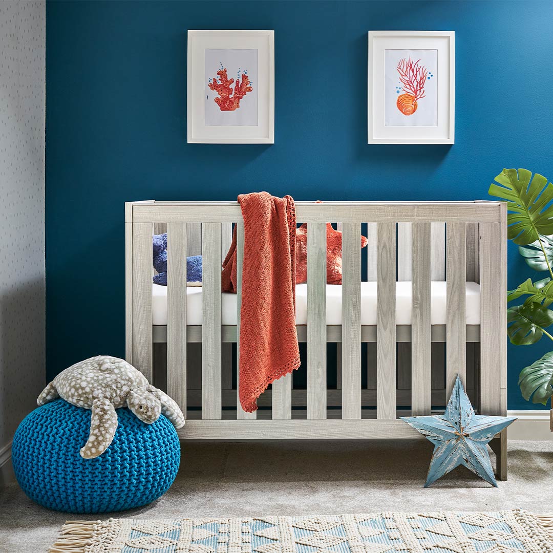 Obaby Nika Mini Cot Bed - Grey Wash - Image 2