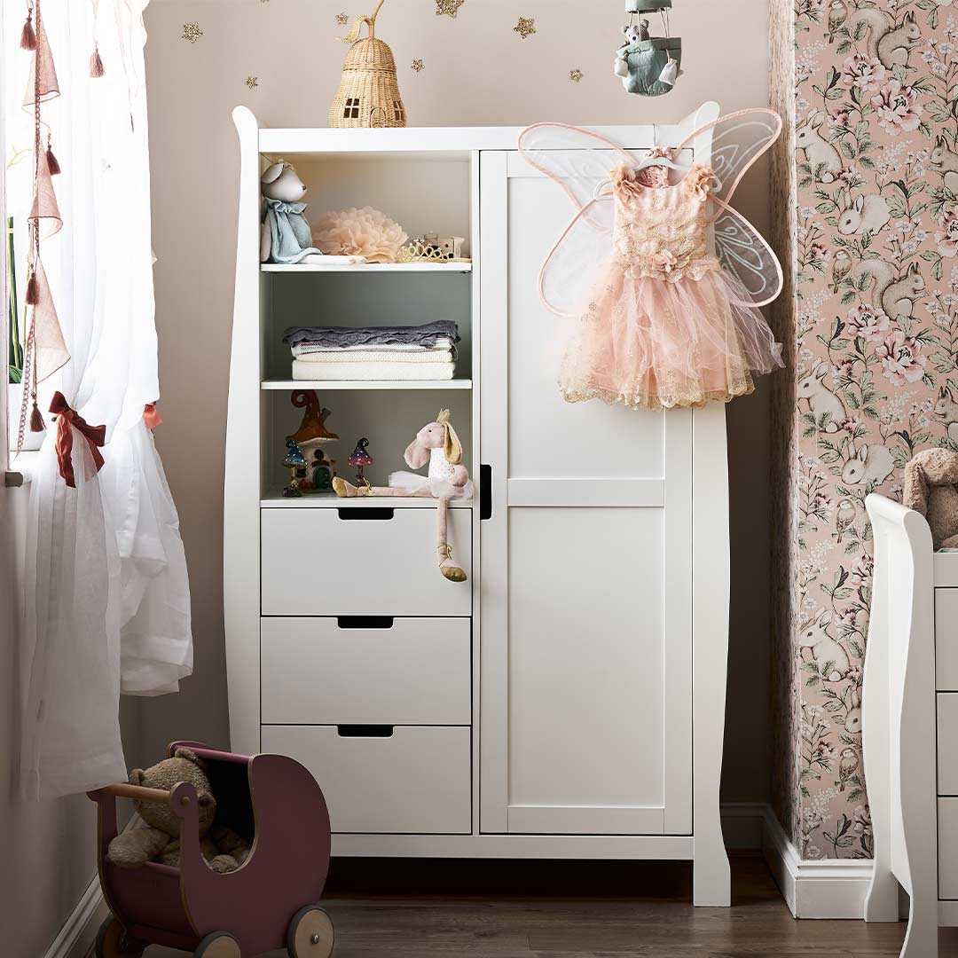 Obaby Stamford Double Wardrobe - White - Image 2