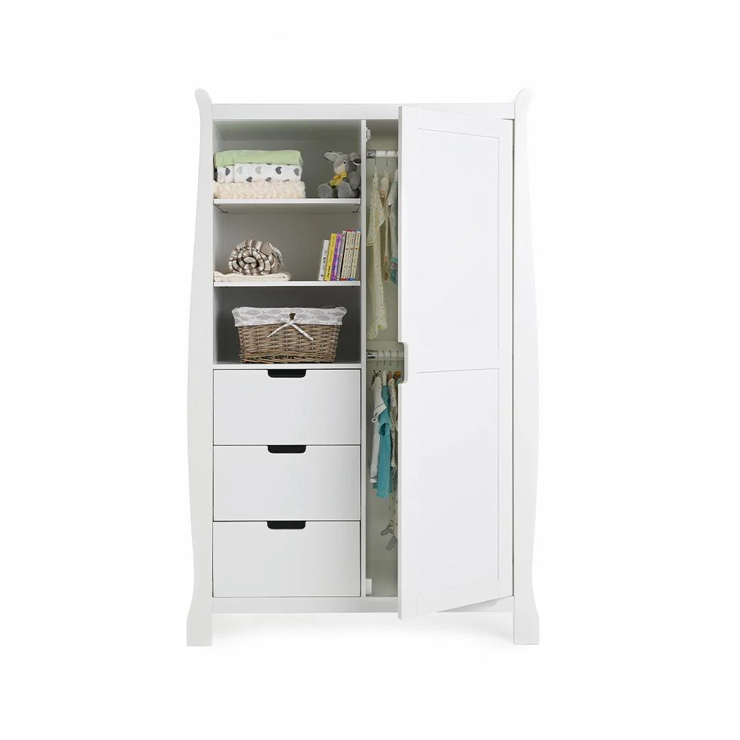 Obaby Stamford Double Wardrobe - White - Image 3