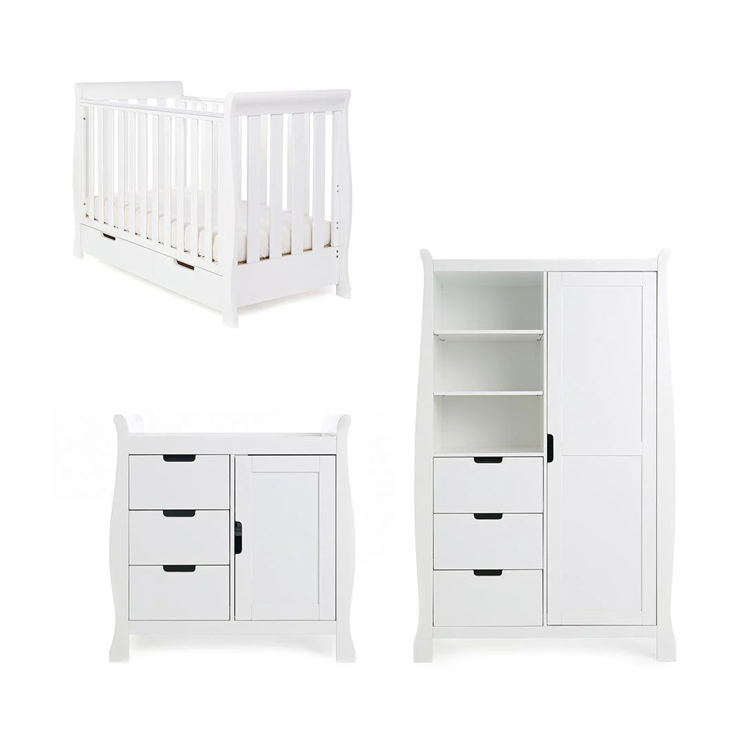 Obaby Stamford Mini 3 Piece Room Set - White