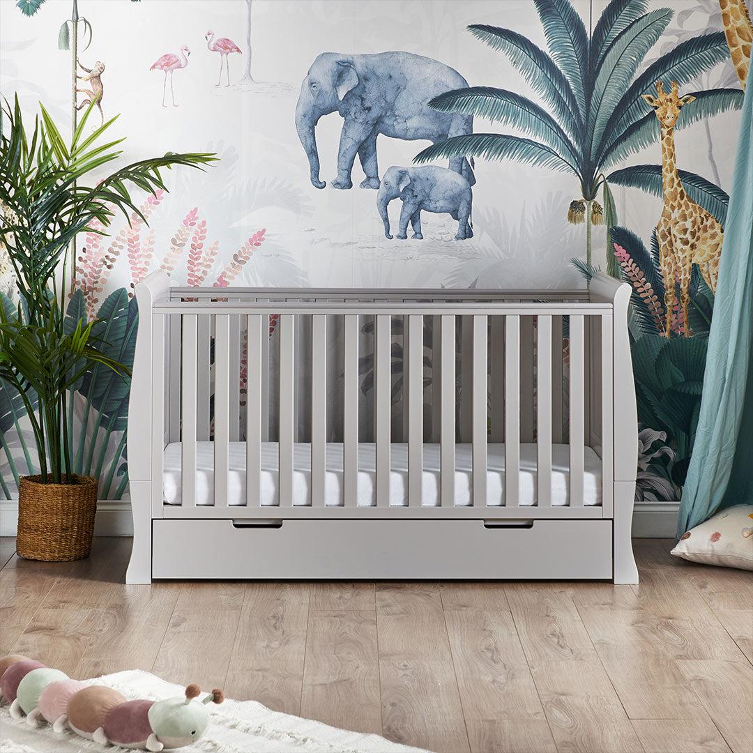 Obaby Stamford Space Saver Cot - Warm Grey - Image 2