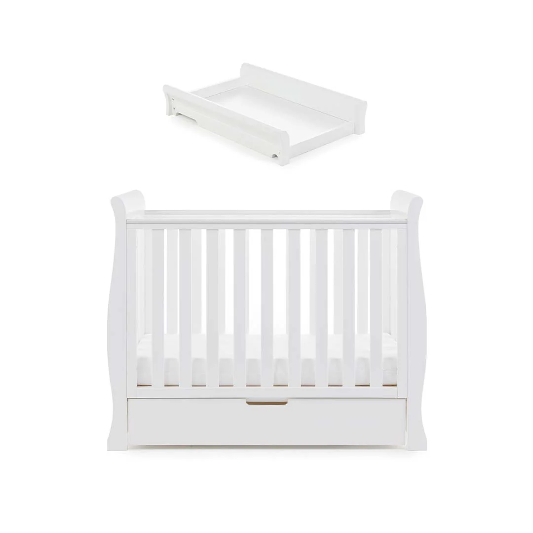 Obaby Stamford Space Saver Cot - White - Image 9