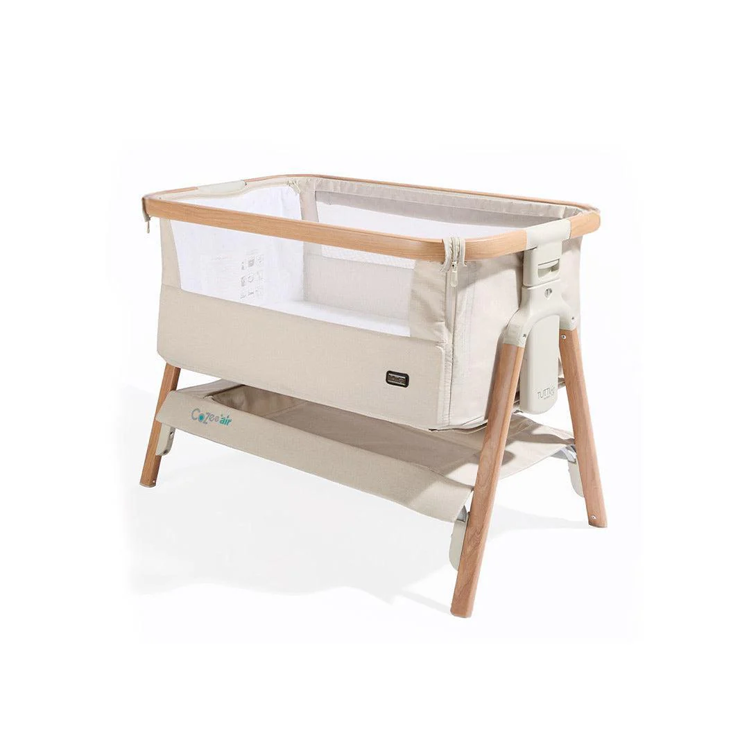 Tutti Bambini CoZee Air Bedside Crib - Scandinavian Walnut/Ecru - Image 11