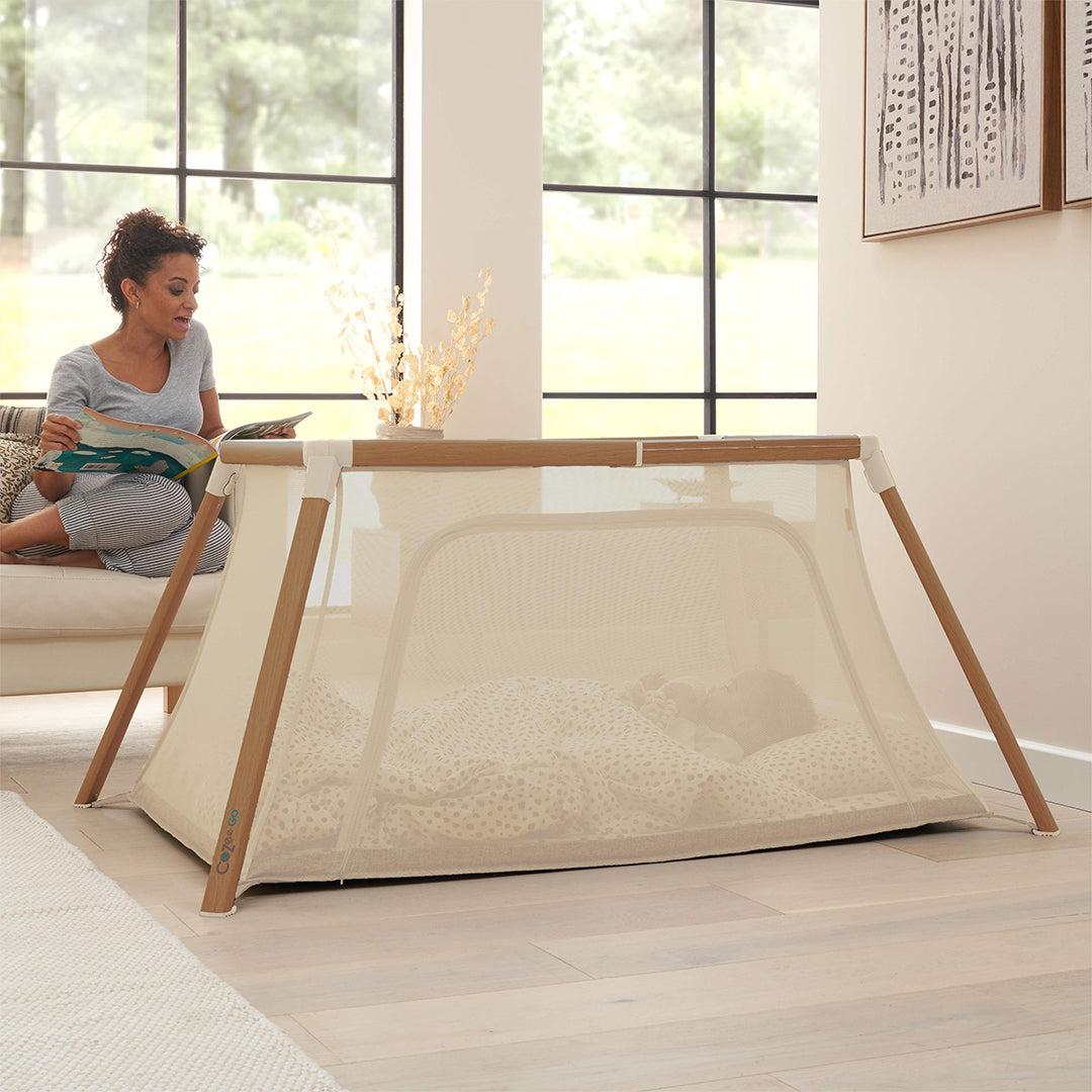Tutti Bambini Cozee Go Day & Night Bundle - Scandanavian Walnut/Ecru - Image 2