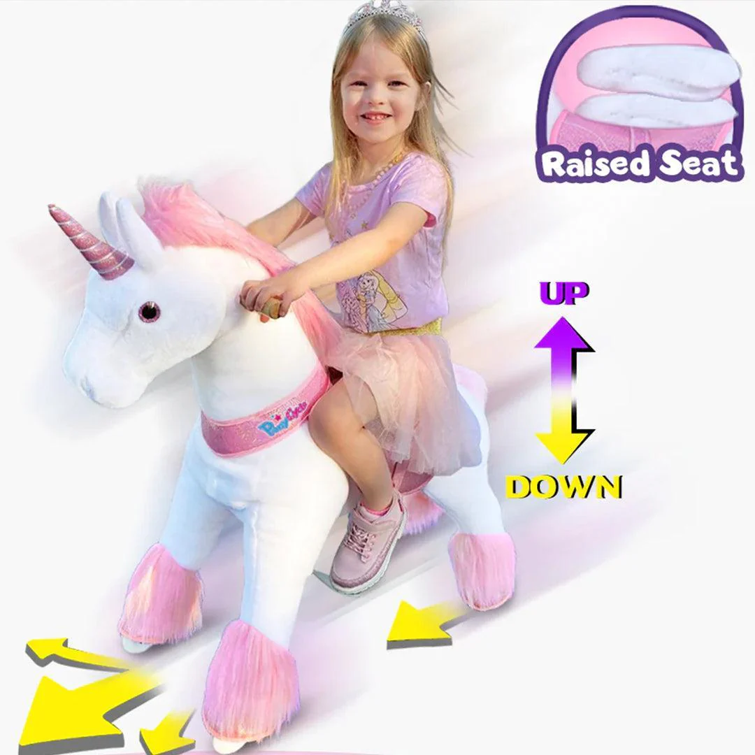 PonyCycle Ride on Pony Toy - Pink Unicorn - Image 4