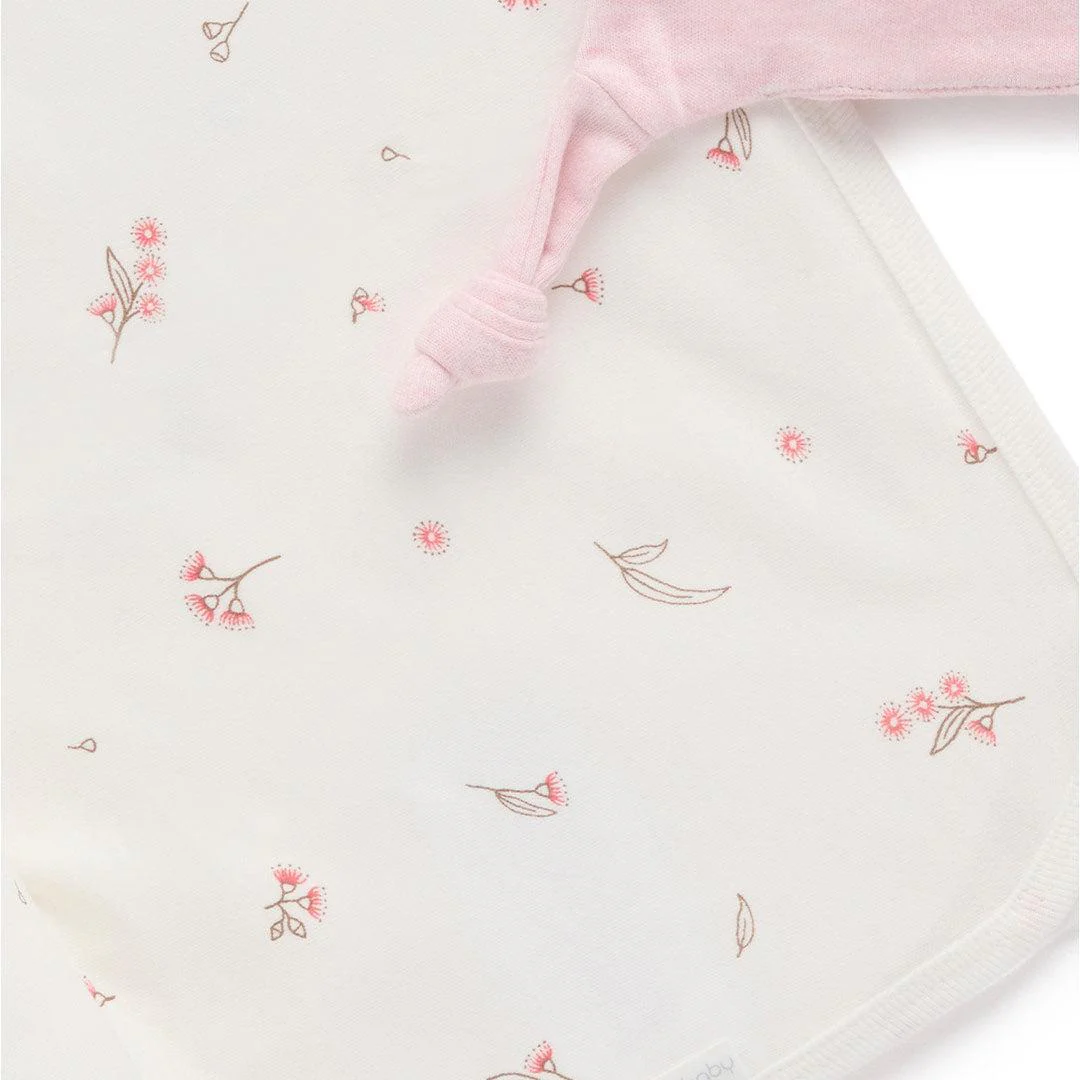 Purebaby Bunny Comforter & Swaddle Set - Vanilla Blossom - Image 3