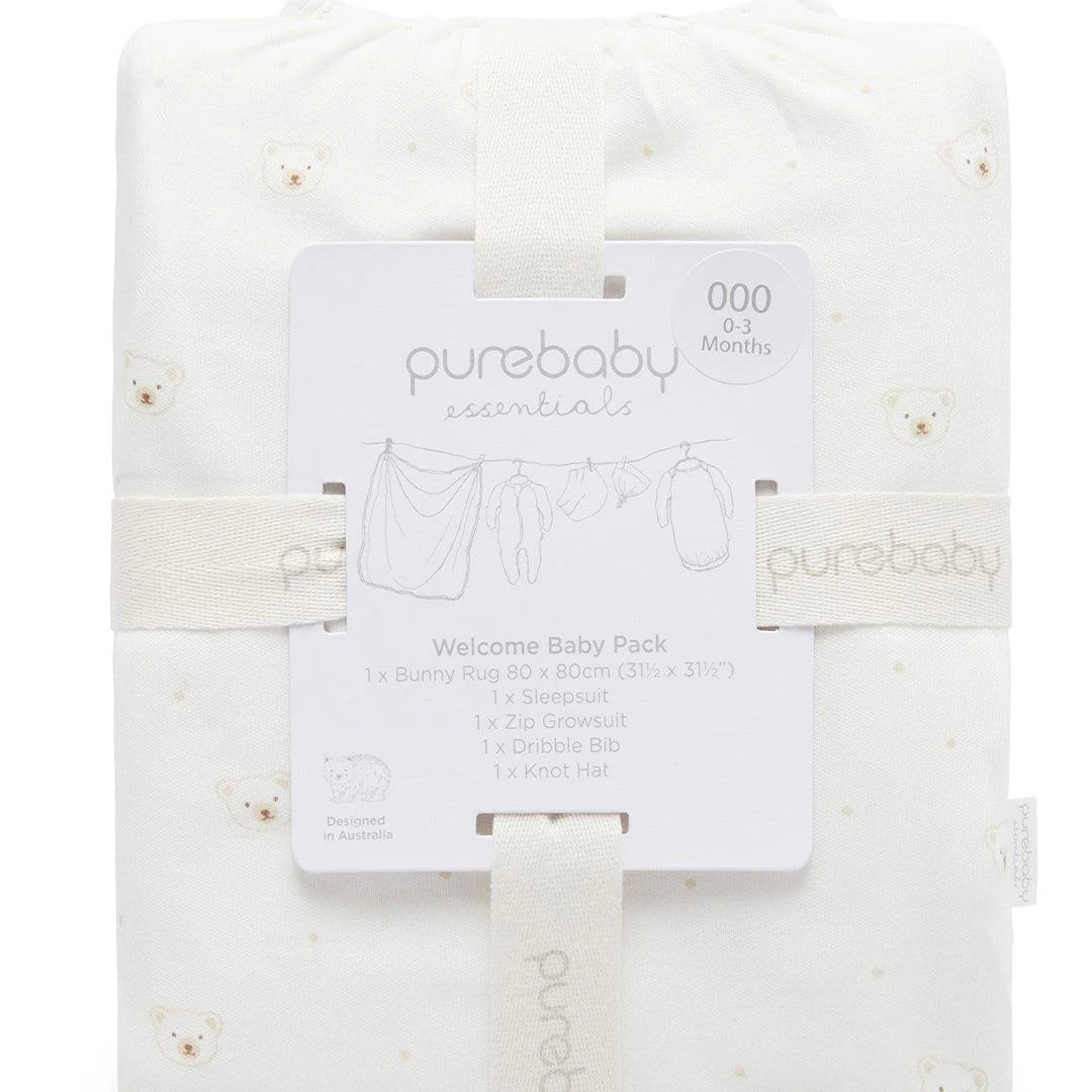 Purebaby Welcome Baby Gift Set - Vanilla Bear - Image 3