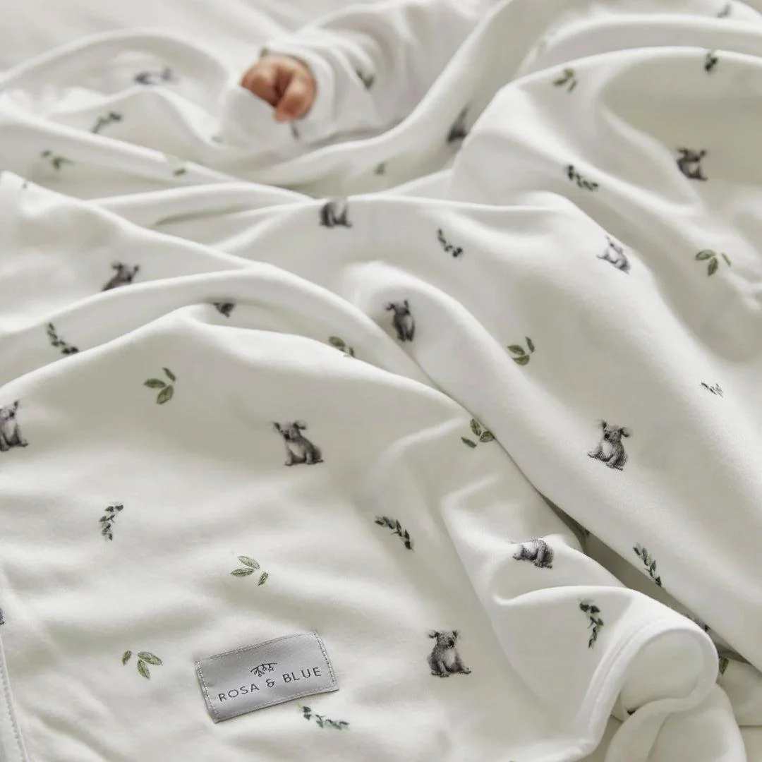 Rosa & Blue Baby Blanket  - Koala - Image 2