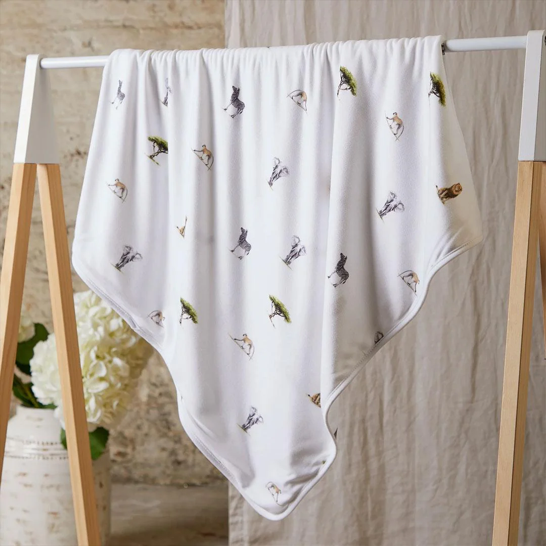 Rosa & Blue Baby Blanket - Safari - Image 2