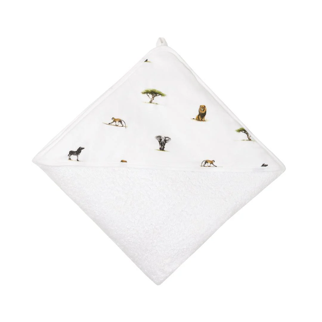Rosa & Blue Hooded Towel - Safari
