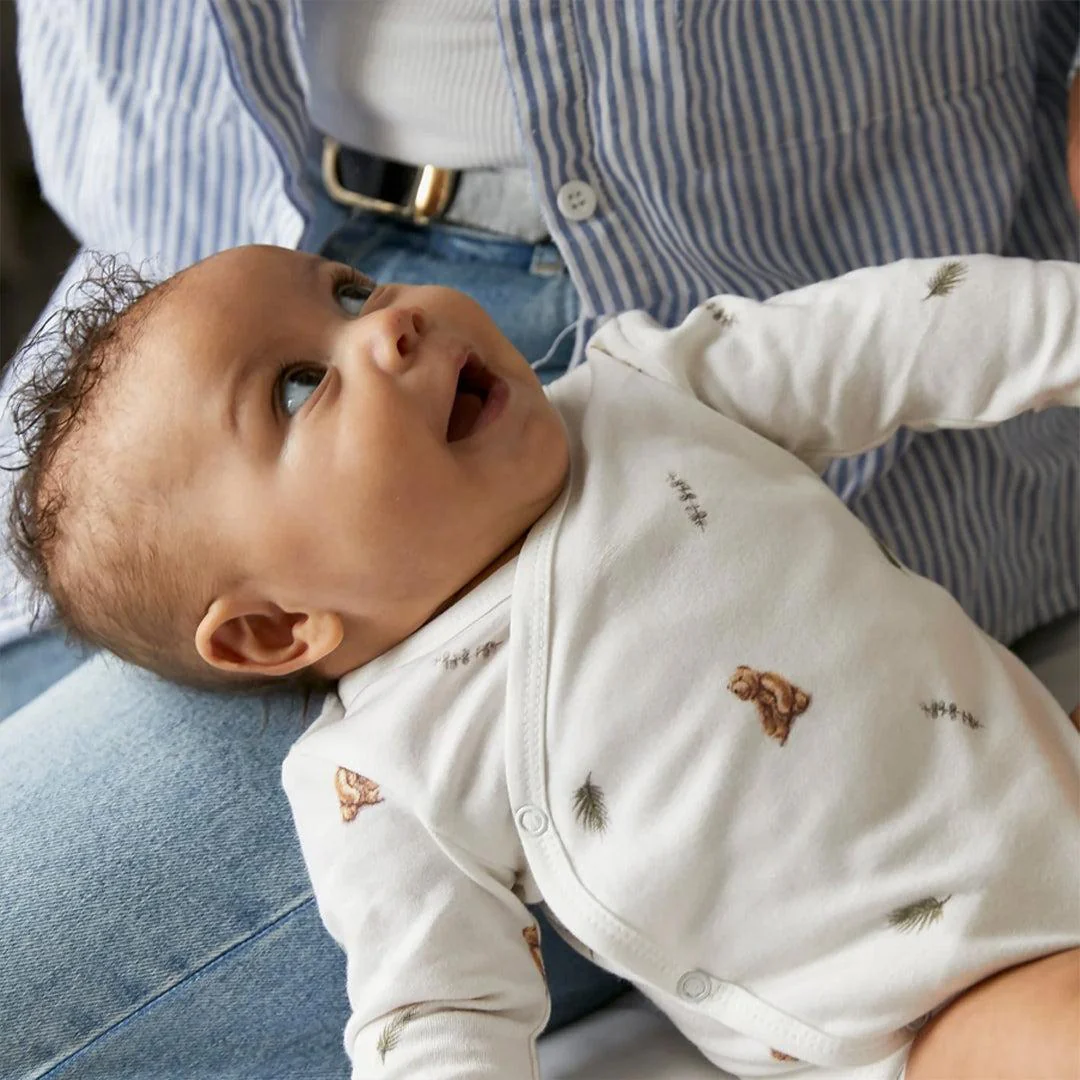 Rosa & Blue Long Bodysuit - Brown Bear - Image 2