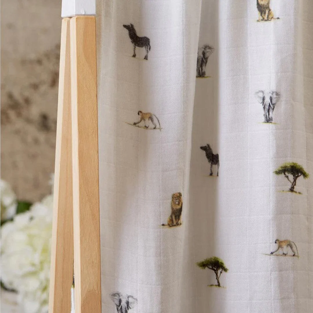 Rosa & Blue Muslin Squares - Safari - 3 Pack - Image 4