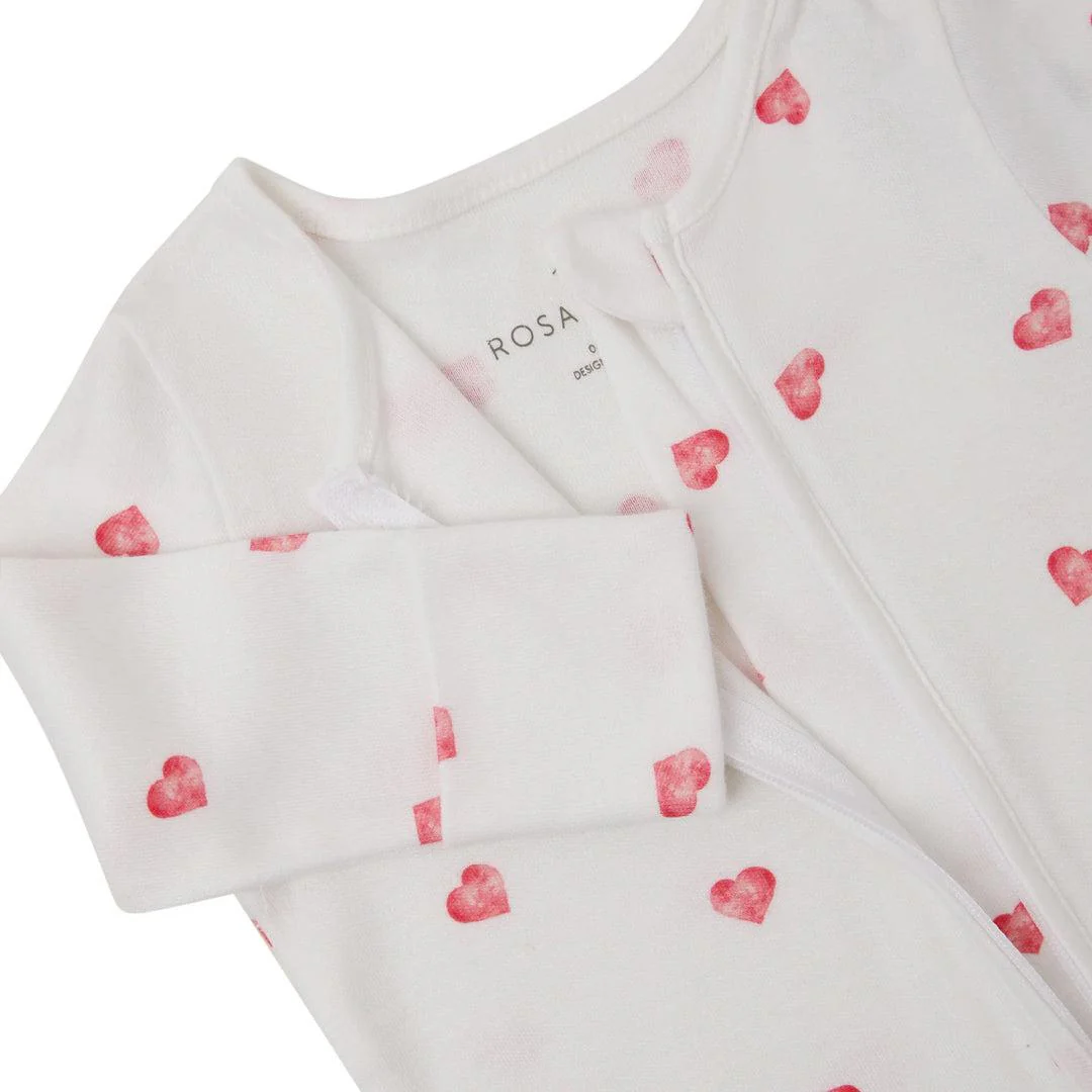Rosa & Blue Sleepsuit - Heart - Image 4