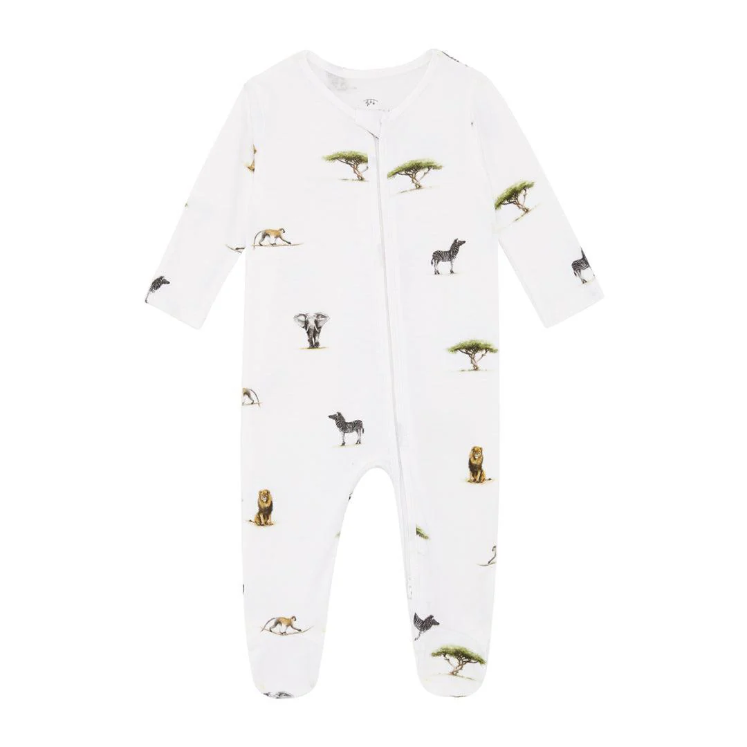 Rosa & Blue Sleepsuit - Safari
