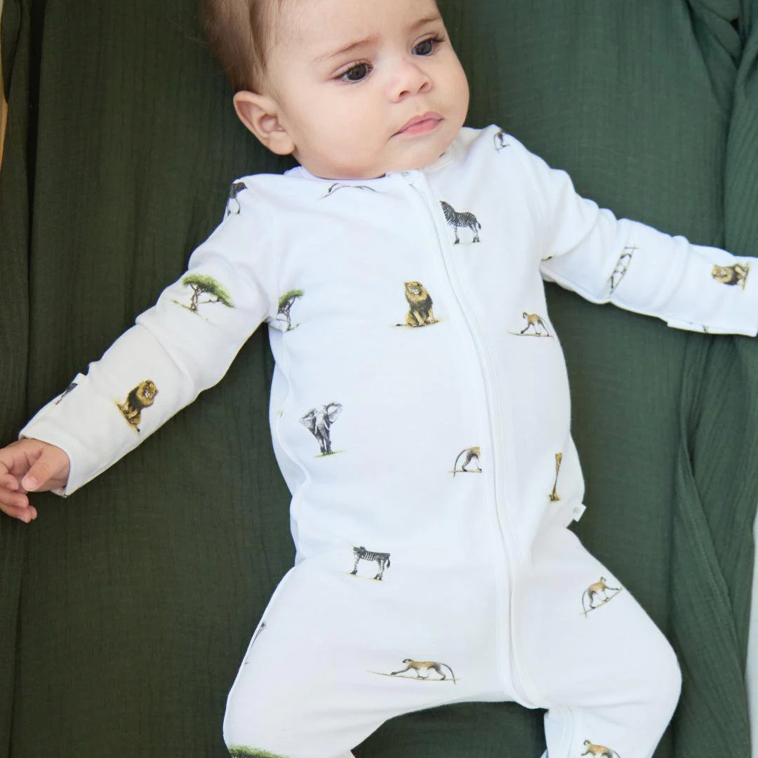 Rosa & Blue Sleepsuit - Safari - Image 2