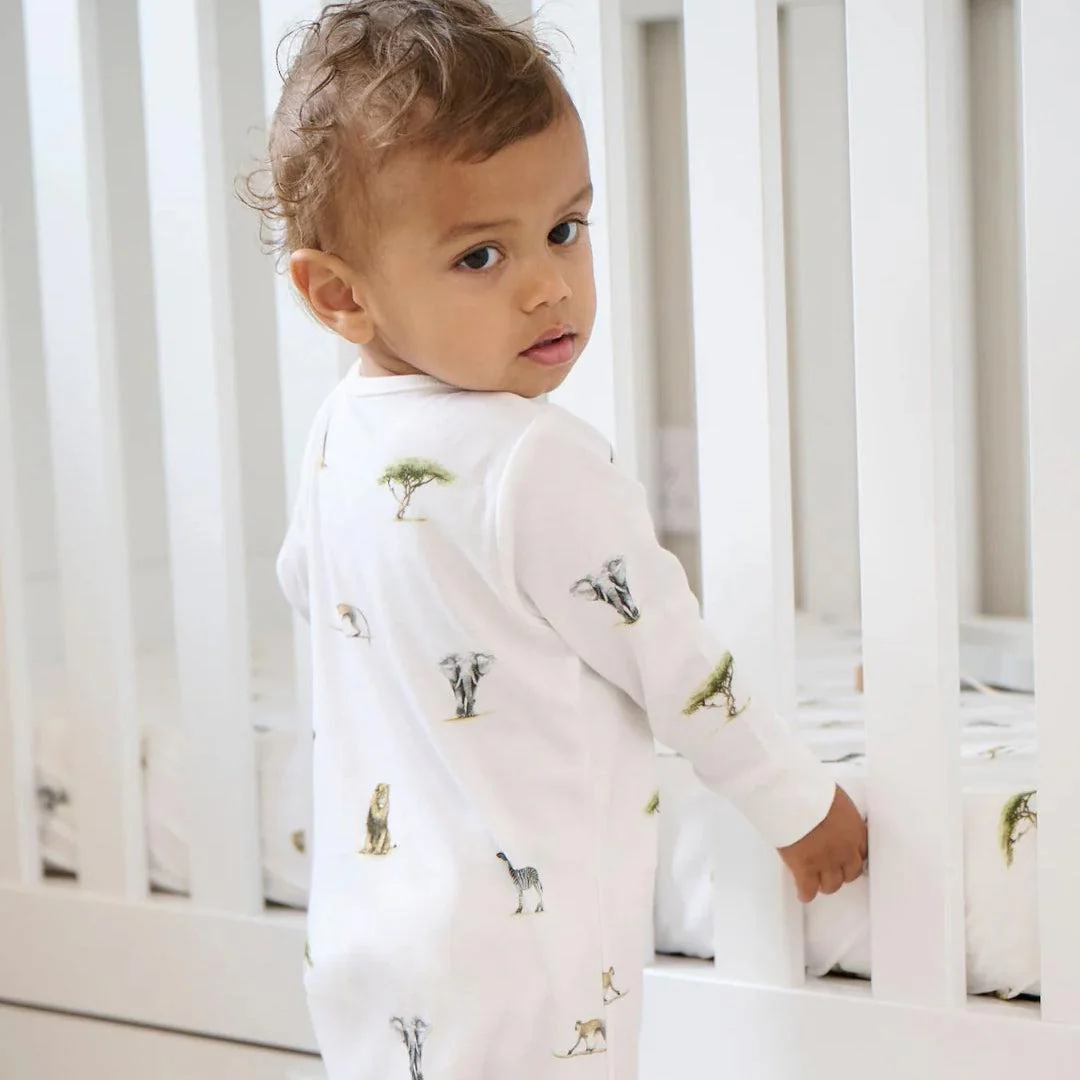 Rosa & Blue Sleepsuit - Safari - Image 4